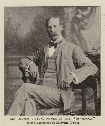 Sir Thomas Lipton, majitel Shamrock od English Photographer