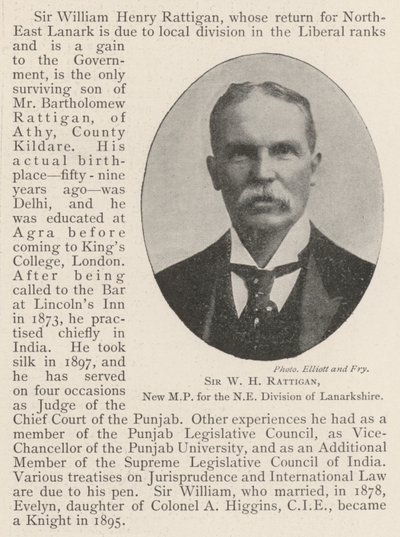 Sir WH Rattigan, nový poslanec za severovýchodní divizi Lanarkshire od English Photographer