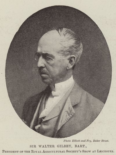 Sir Walter Gilbey, Baronet, prezident Royal Agricultural Society Show v Leicesteru od English Photographer