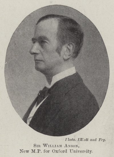 Sir William Anson, nový poslanec za Oxford University od English Photographer
