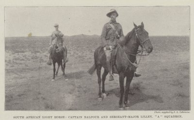 Jihoafrický lehký kůň, kapitán Balfour a seržant-major Lilley, eskadra od English Photographer