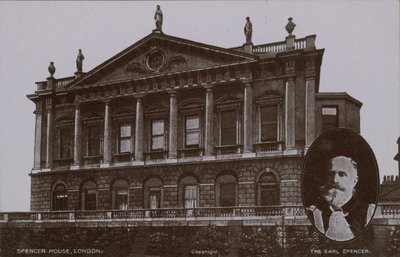 Spencer House, Londýn s (vložený) The Earl Spencer od English Photographer