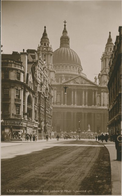 Katedrála St Pauls a Ludgate Hill, Londýn od English Photographer