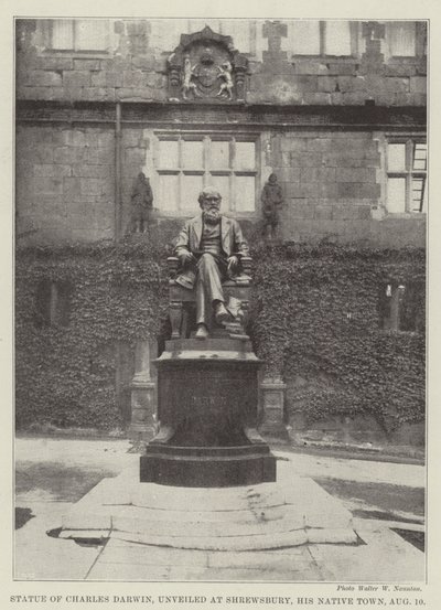 Socha Charlese Darwina, odhalená v Shrewsbury, jeho rodném městě, 10. od English Photographer