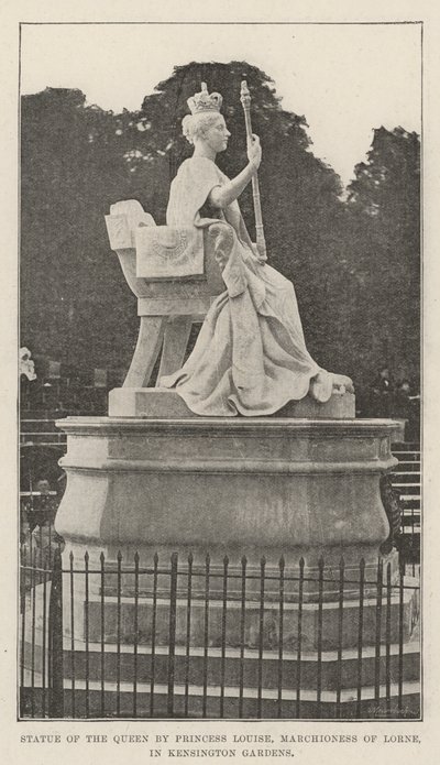 Socha královny od princezny Louise, markýzy z Lorne, v Kensington Gardens od English Photographer