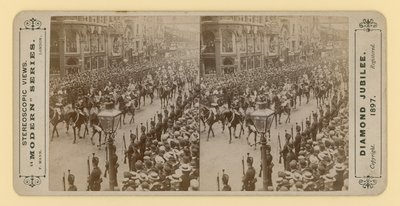 Stereoskopický tisk diamantového jubilea královny Viktorie, 28. června 1897 od English Photographer