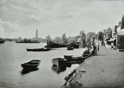 Strand-on-the-Green, Hounslow: celkový pohled, 1895 od English Photographer