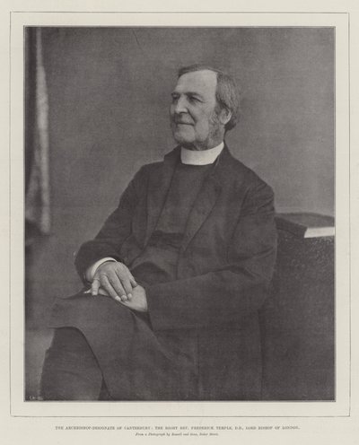 Arcibiskup-Designát z Canterbury, pravý reverend Frederick Temple, DD, lord biskup z Londýna od English Photographer