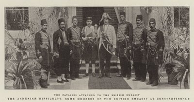 The armenian Difficulty, někteří členové britského velvyslanectví v Konstantinopoli od English Photographer