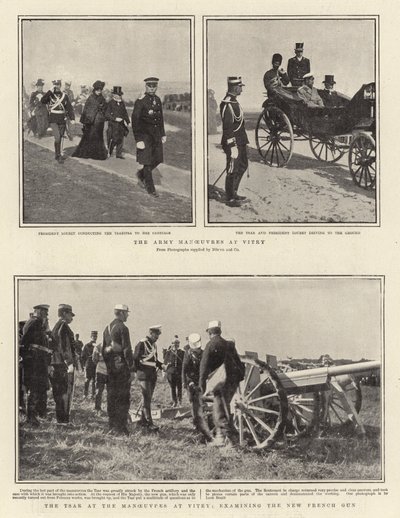 Armádní manévry u Vitry, Car při manévrech u Vitry, zkoumání nové francouzské zbraně od English Photographer