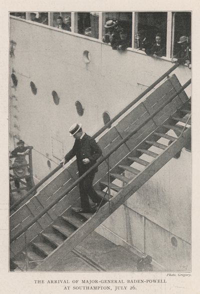 Příjezd generálmajora Baden-Powella do Southamptonu, 26. července od English Photographer