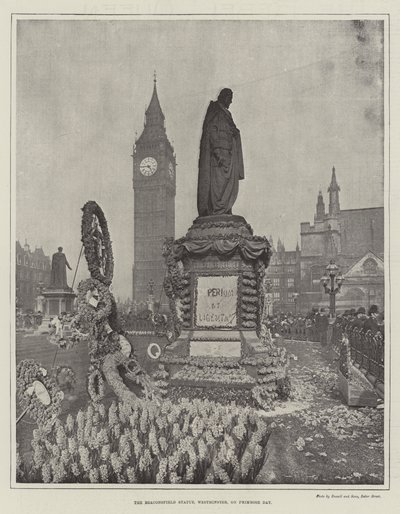 Socha Beaconsfield, Westminster, na Primrose Day od English Photographer
