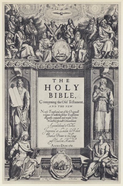 Bible, R Barker 1611 (černobílá fotografie) od English Photographer