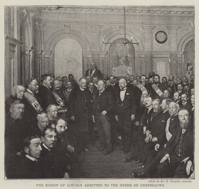 Biskup z Lincolnu byl přijat do Řádu Oddfellows od English Photographer