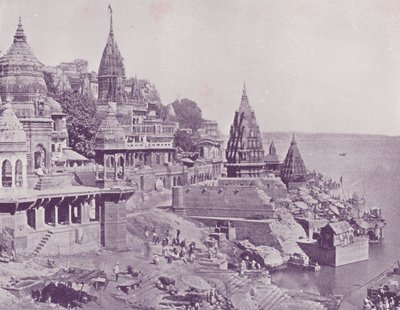 Hořící Ghát, Benares od English Photographer