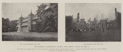Burning of Queenwood College, poblíž Romsey, Hants, dne 10. června od English Photographer