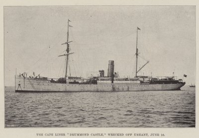 Zámek Cape Liner Drummond, ztroskotal u Ushant, 16. června od English Photographer