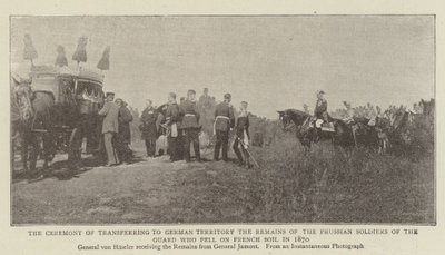 Obřad přenesení ostatků pruských vojáků gardy, kteří padli na francouzské půdě v roce 1870, na německé území od English Photographer