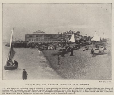 Clarence Pier, Southsea, Budovy k odstranění, 2. května 1896 od English Photographer