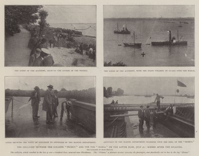 Srážka mezi parníkem Primus a remorkérem Hansa na Dolním Labi, 21. července, Scény po katastrofě od English Photographer