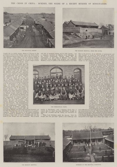 Krize v Číně, Mukden, scéna nedávné vraždy misionářů od English Photographer