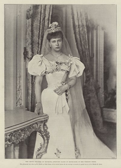 Korunní princezna Rumunska (princezna Marie z Edinburghu) ve svatebních šatech od English Photographer