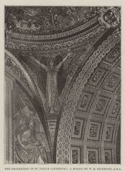 Dekorace katedrály St Pauls, mozaika od W B Richmond, ARA od English Photographer