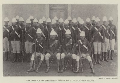Obrana Mafekingu, skupina Cape Mounted Police od English Photographer