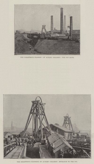 Katastrofální záplava Audley Colliery od English Photographer