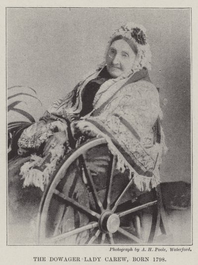 Vdova Lady Carew se narodila v roce 1798 od English Photographer