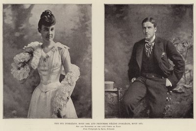 Duc dOrleans, narozen 1869, a princezna Helene dOrleans, narozen 1871, syn a dcera pozdního hraběte de Paris od English Photographer
