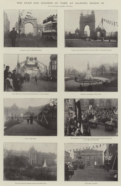 Vévoda a vévodkyně z Yorku v Salfordu, 25. března od English Photographer