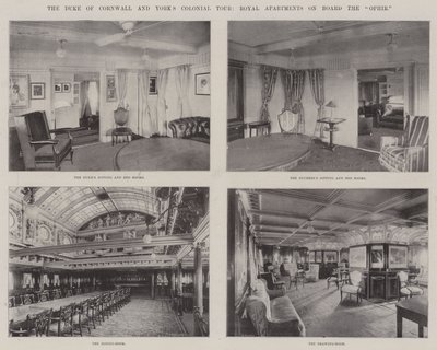 The Duke of Cornwall and Yorks Colonial Tour, Royal Apartments on Board the Ophir od English Photographer