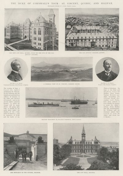 The Duke of Cornwalls Tour, St Vincent, Quebec, and Halifax od English Photographer