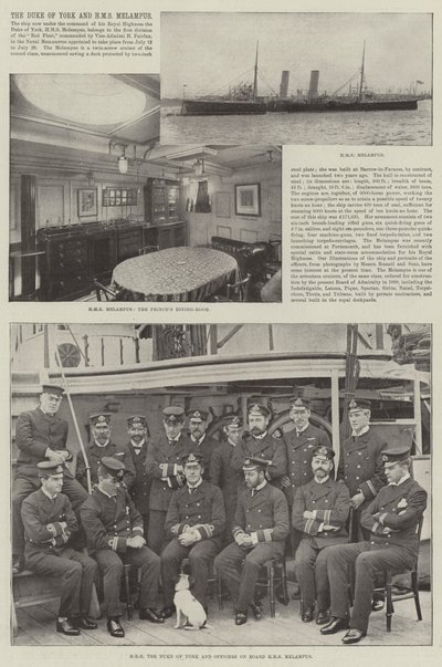 Vévoda z Yorku a HMS Melampus od English Photographer