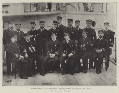 Expedice proti povstalcům ze Sierry Leone, důstojníci HMS Fox od English Photographer
