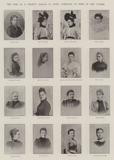 Požár na charitativním bazaru v Paříži, Portréty některých obětí od English Photographer