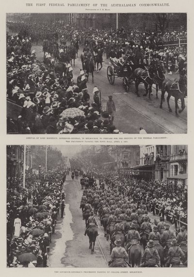 První federální parlament Australasian Commonwealth od English Photographer