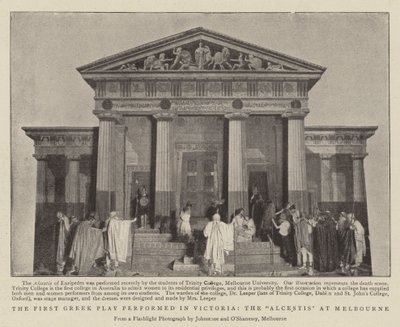 První řecká hra hrála ve Victorii, Alcestis v Melbourne od English Photographer