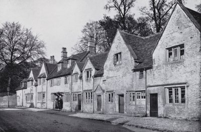 Vlámské domy, Corsham (černobílá fotografie) od English Photographer