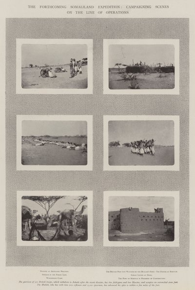 Nadcházející expedice Somaliland, scény z tažení na linii operací od English Photographer