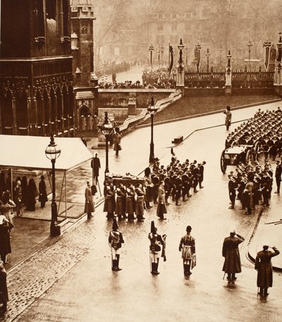 Formování pohřebního průvodu ve Westminster Hall, 1936 od English Photographer