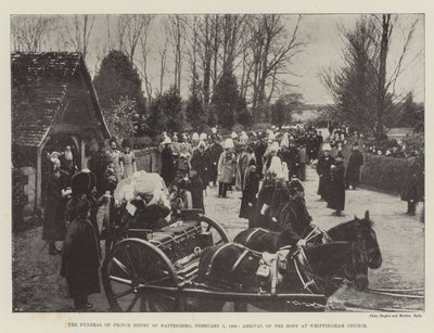 Pohřeb prince Jindřicha z Battenbergu, 5. února 1896, příjezd těla do kostela Whippingham od English Photographer