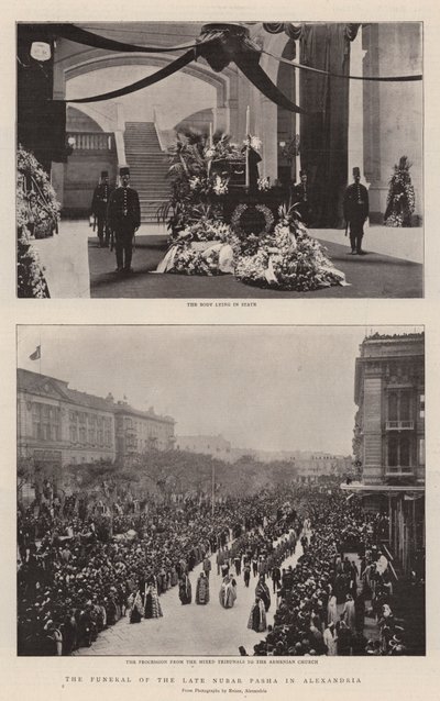 Pohřeb pozdního Nubar Pasha v Alexandrii od English Photographer