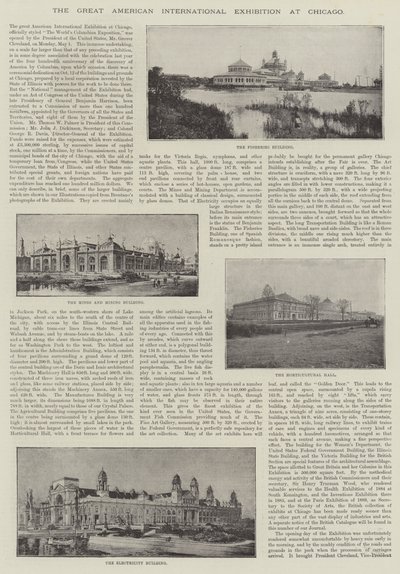 Velká americká mezinárodní výstava v Chicagu od English Photographer