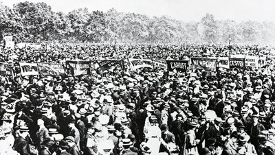 Velká demonstrace pro ženy v Hyde Parku, neděle 12. června 1908 od English Photographer