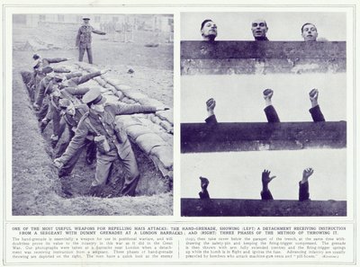 Ruční granát z The Illustrated War News, publikovaný 22. listopadu 1939 od English Photographer