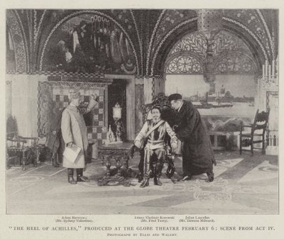 Achillova pata, produkováno v divadle Globe 6. února, Scéna z dějství IV od English Photographer