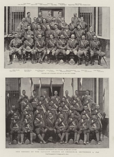 The Heroes of the Cavalry Charge u Omdurmanu, 2. září 1898 od English Photographer