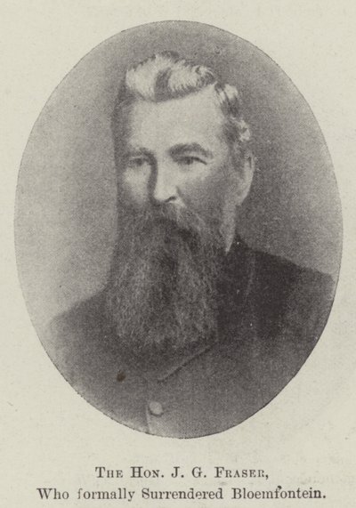 Ctihodný JG Fraser, který formálně vzdal Bloemfontein od English Photographer